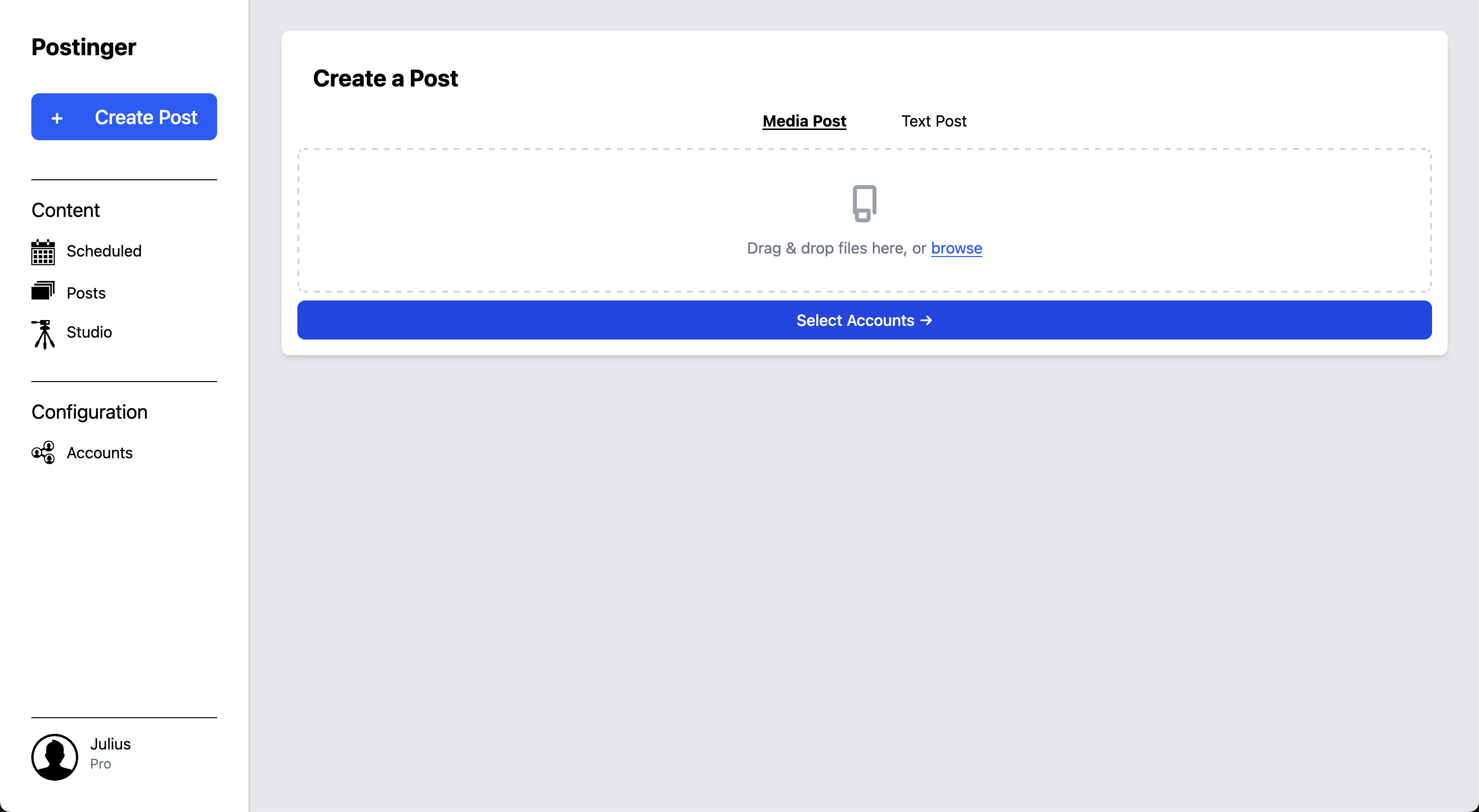 A screenshot of the web application's terminal
